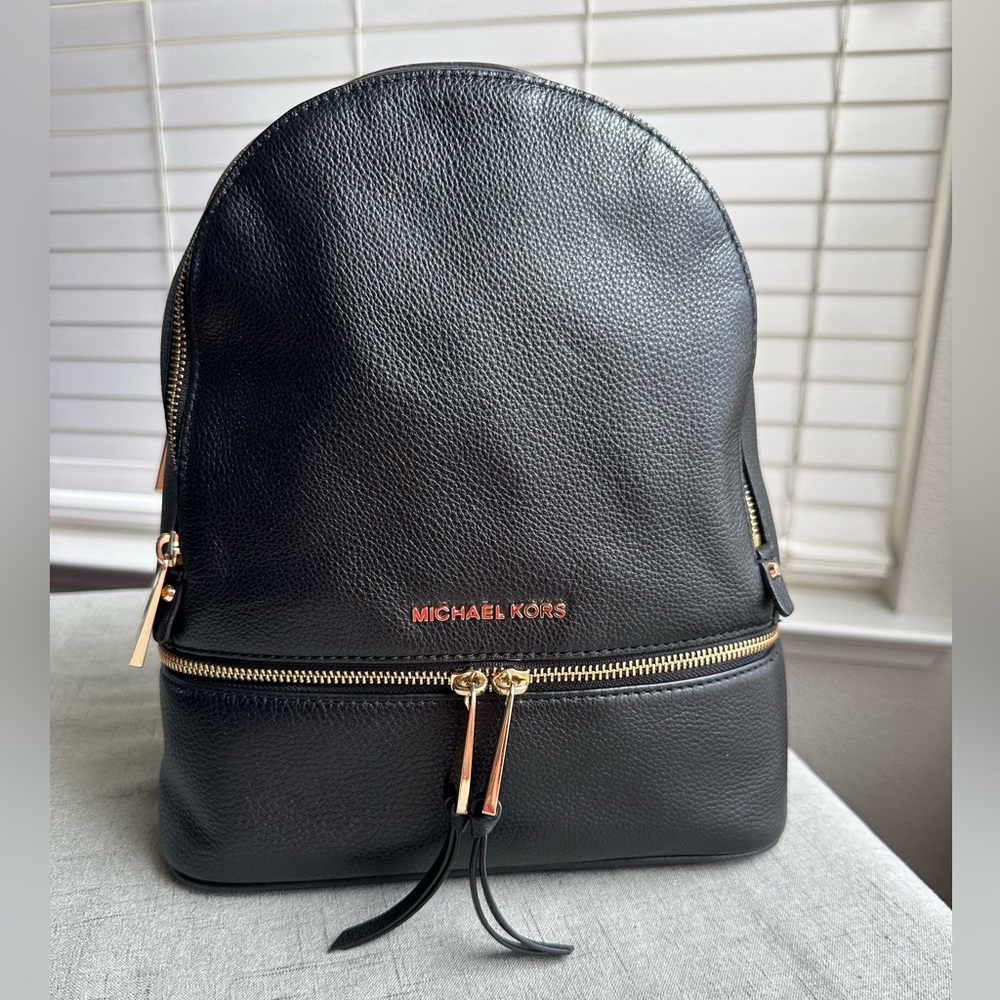 Michael Kors Black Rhea Backpack